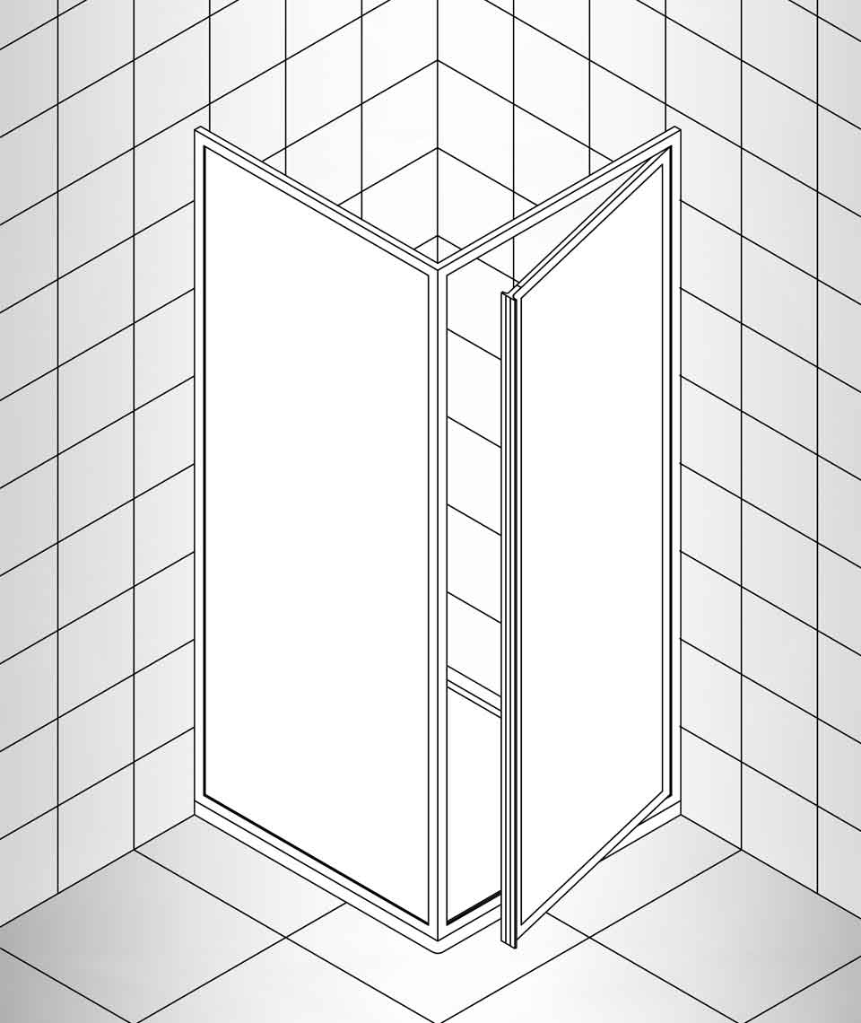 PRACTIC Square GK-401 Душевое ограждение 100x100x190
