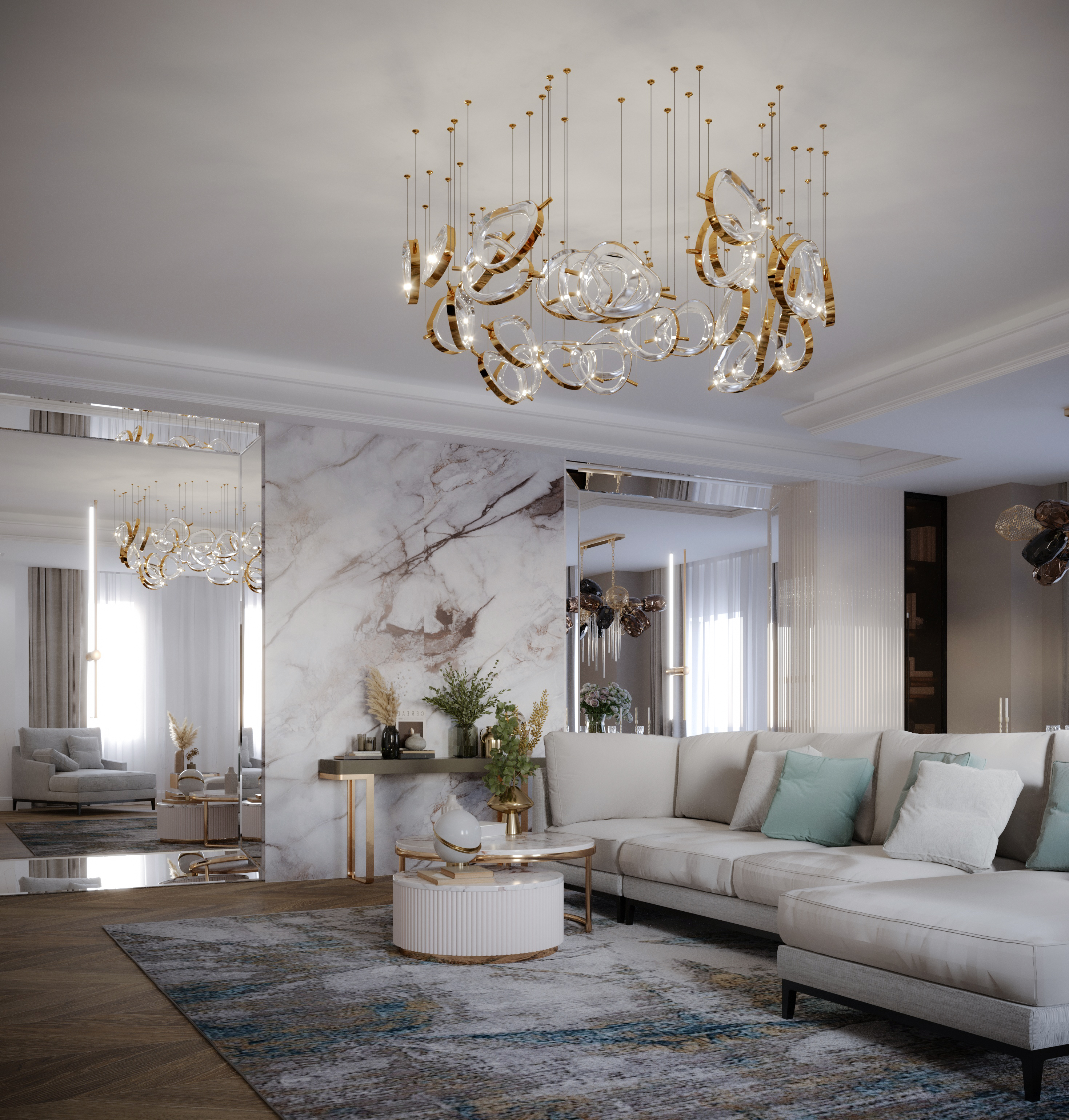 Панель из КМ Arabesca glossy/Арабеска глянцевый 1100*2800*5 (1шт.=3,08 кв.м.) A connect