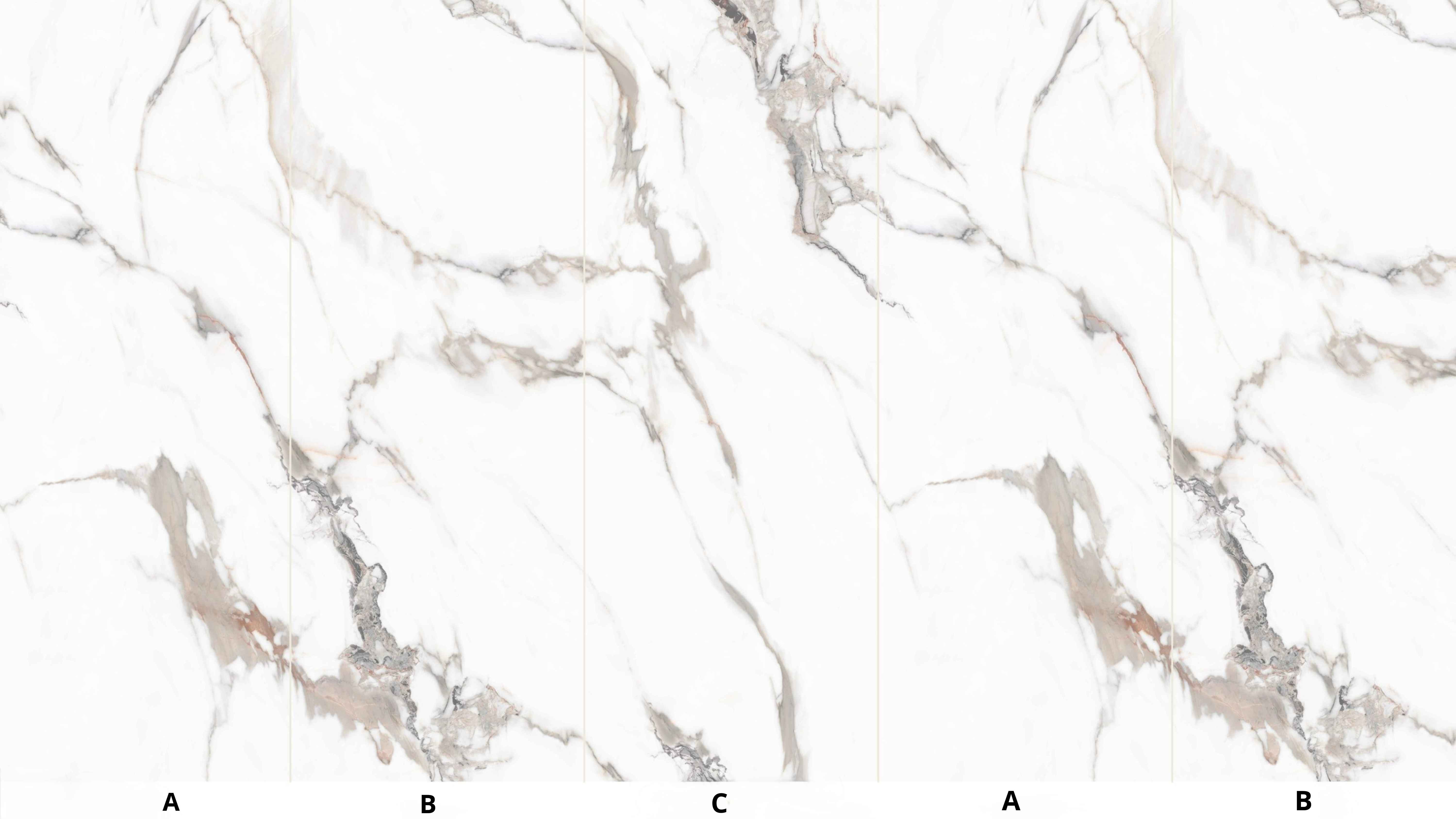 Панель из КМ Calacatta Gold matt/Калакатта золотой матовый 1080*2800*5 (1шт.=3,024 кв.м.) A connect