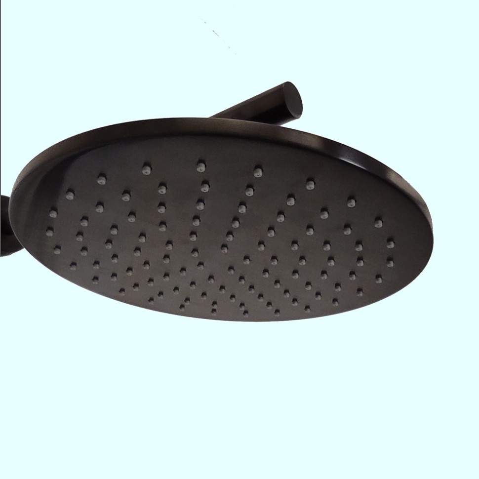 Верхний душ Paini 250 мм, круглая, черный матовый PVD
