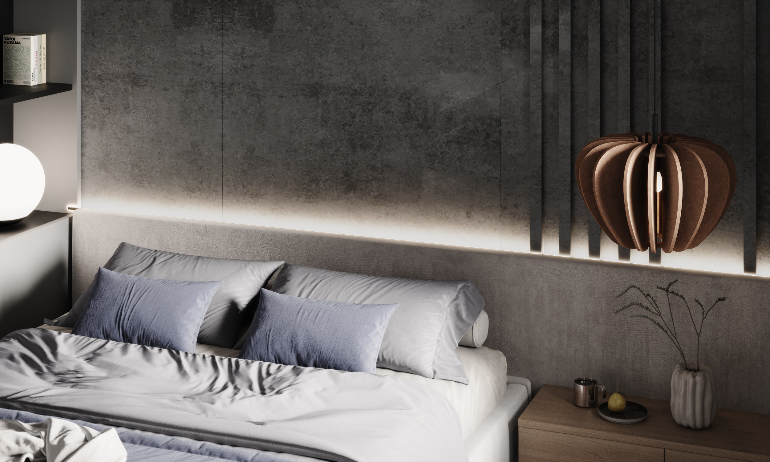 Панель из КМ Cemento Dark carbon matt/Цемент тёмный карбон матовый 1080*2800*8 (1шт.=3,024 кв.м.) connect
