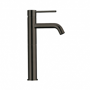 Смеситель для раковины Paini Cox/Паини Кокс с донным клапаном, высокий, черный матовый