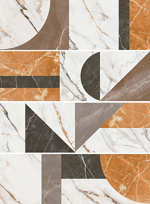 Керамическая плитка PORCELANITE DOS 1219 RECTIFICADO CALACATTA GOLD DECOR/КАЛАКАТТА ГОЛД ДЕКОР 40*120