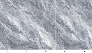 Панель из КМ Marmara glossy carbon/Мрамор глянцевый карбон 1080*2800*8 (1шт.=3,024 кв.м.) A connect — фото 2