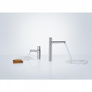 HANSGROHE Talis Select E 110 смеситель для раковины со сливным гарнитуром, хром — фото 3