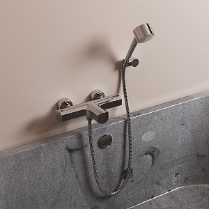 Смеситель для ванны Paini Ovo/Паини Ово с термостатом и аксессуаром — фото 2