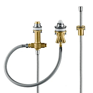 HANSGROHE Встраиваемая часть однорычажного смесителя на край ванны на 3 отверстия