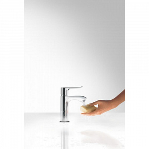 Metris 100 смеситель для раковины hansgrohe, хром — фото 2