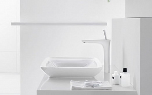 HANSGROHE PuraVida Смеситель для раковины в форме чаши, хром/белый — фото 5