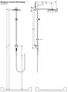 HANSGROHE Raindance Connect S 240, душевая стойка, хром — фото 2