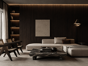 Панель из КМ Structural wood dark nut / Структурное дерево Тёмный орех 1080*2800*8 (1шт.=3.024 кв.м.) connect — фото 2