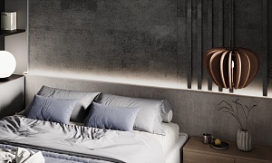 Панель из КМ Cemento Dark carbon matt/Цемент тёмный карбон матовый 1080*2800*8 (1шт.=3,024 кв.м.) connect — фото 3