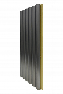 Свирель серебристый металлический /Pipe silver metal 2800*123*15 (1шт=0,3444 кв.м.) — фото 3