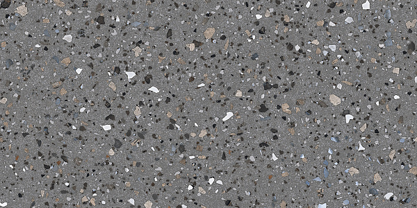 Керамогранит ITALICA TERRAZZO NERO (MATT+CARVING)/ТЕРРАЦЦО НЭРО (МАТ+КАРВИНГ)60*120