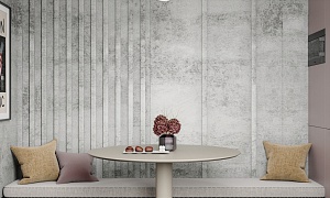 Панель из КМ Cemento Light carbon matt/Цемент светлый карбон матовый 1100*2800*8 (1шт.=3,08 кв.м.) connect — фото 5