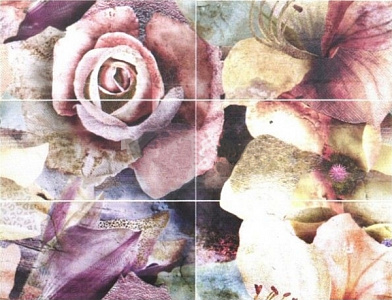 LATINA CERAMICA MURAL BOUQUET 6PZ. 25*50