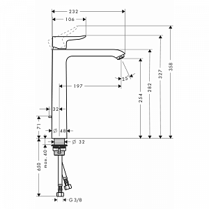 HANSGROHE Metris 260 смеситель для раковины со сливным гарнитуром, хром — фото 4