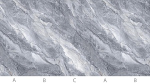 Панель из КМ Marmara glossy carbon/Мрамор глянцевый карбон 1100*2800*8 (1шт.=3,08 кв.м.) C connect — фото 3