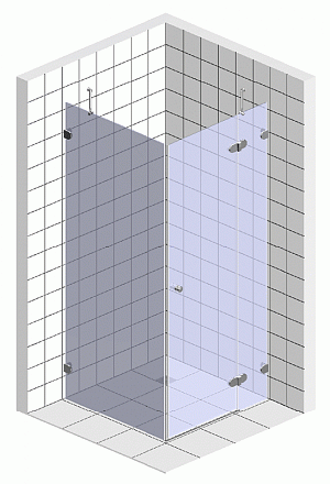 GUTEWETTER LUX Square GK-003 Душевое ограждение 90х90х200