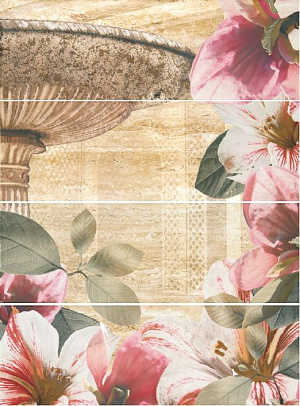 PORCELANITE DOS 7011 COMPOSITION CREMA ALHAMBRA IV 25*75*(4PZ)