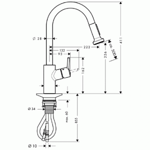 HANSGROHE Talis S2 Variarc смеситель для кухонной мойки, хром — фото 2
