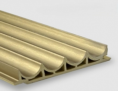 Волна золотой металл / Wave gold metal 2800*100*15 (1шт=0,28 кв.м.)