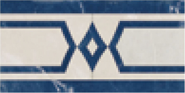 PORCELANITE DOS 1000 CENEFA AZUL DECORADA 19.1*38